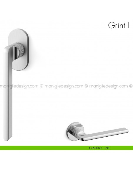 Maniglia per finestra martellina DK Grint Mandelli cromo