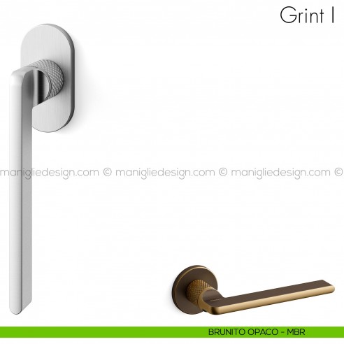 Maniglia per finestra martellina DK Grint Mandelli brunito opaco