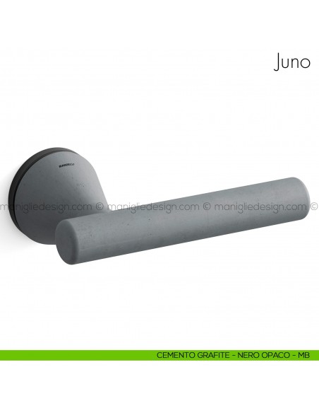 Maniglia in cemento per porta Juno Mandelli cemento grafite - nero opaco