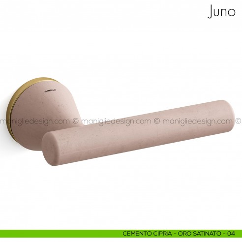 Maniglia in cemento per porta Juno Mandelli cemento cipria - oro satinato