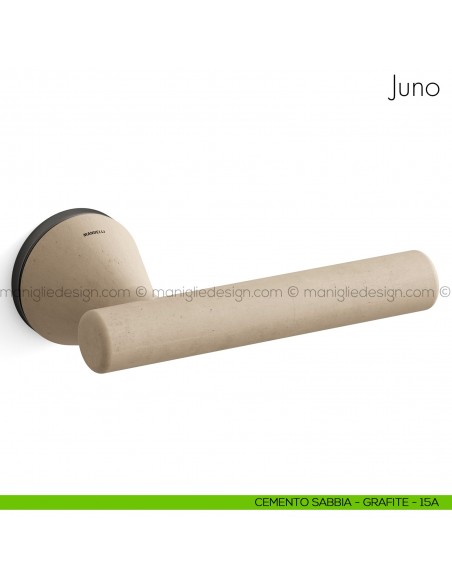 Maniglia in cemento per porta Juno Mandelli cemento sabbia - grafite
