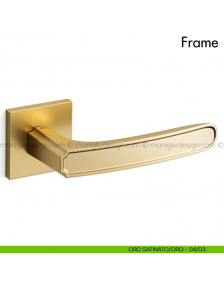 Maniglia per porta Frame Mandelli oro satinato/oro