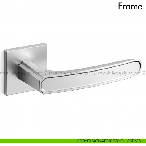 Maniglia per porta Frame Mandelli cromo satinato/cromo