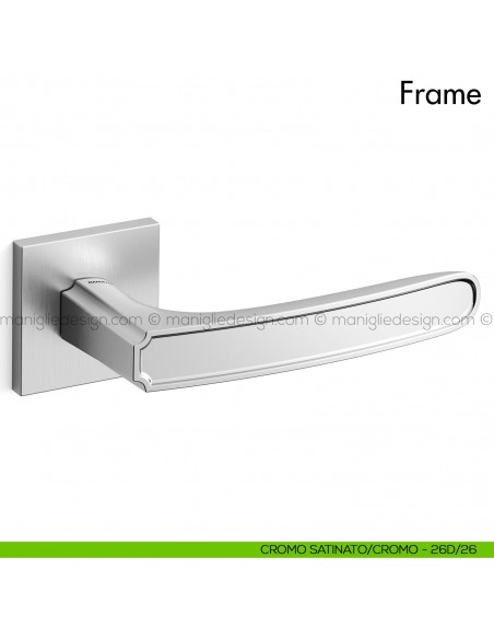 Maniglia per porta Frame Mandelli cromo satinato/cromo