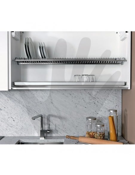 Scolapiatti in acciaio Inox per pensile Inoxmatic Tecnoinox