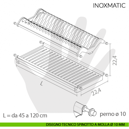 Inoxmatic Tecnoinox disegno con molla ø10 mm
