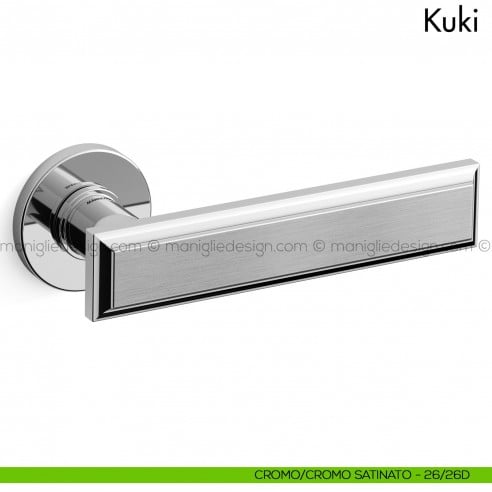 Maniglia per porta Kuki Mandelli cromo/cromo satinato