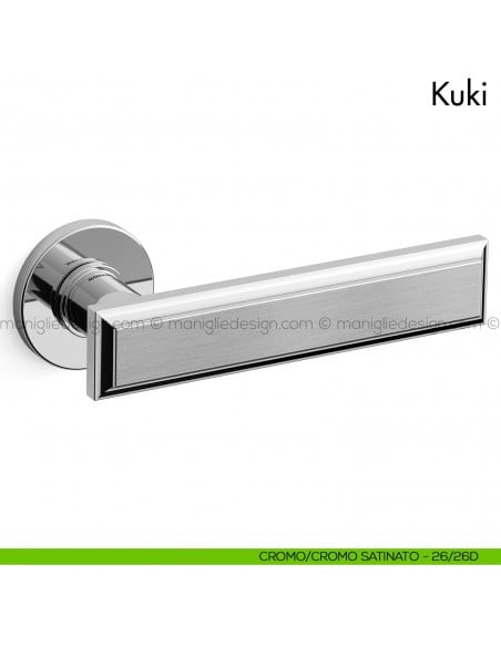 Maniglia per porta Kuki Mandelli cromo/cromo satinato