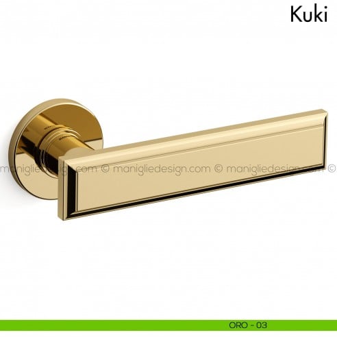 Maniglia per porta Kuki Mandelli oro