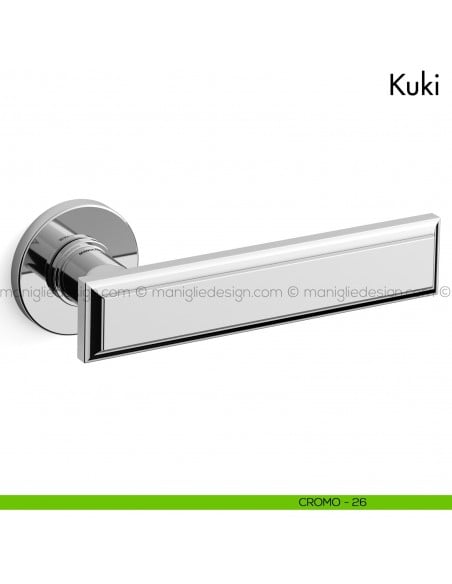 Maniglia per porta Kuki Mandelli cromo