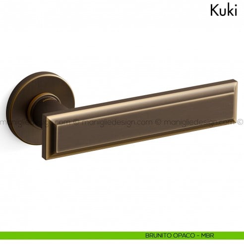Maniglia per porta Kuki Mandelli brunito opaco