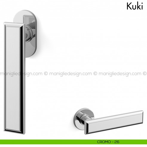 Maniglia per finestra martellina DK Kuki Mandelli cromo