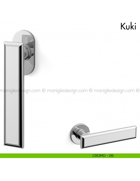 Maniglia per finestra martellina DK Kuki Mandelli cromo