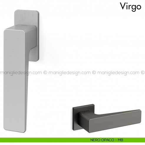 Maniglia per finestra martellina DK Virgo Mandelli nero opaco