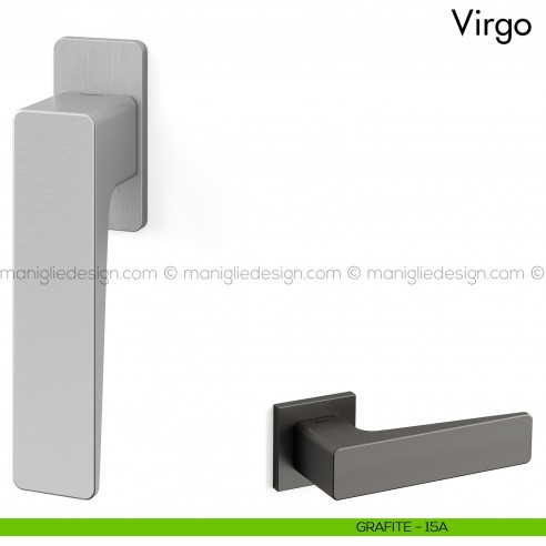 Maniglia per finestra martellina DK Virgo Mandelli grafite
