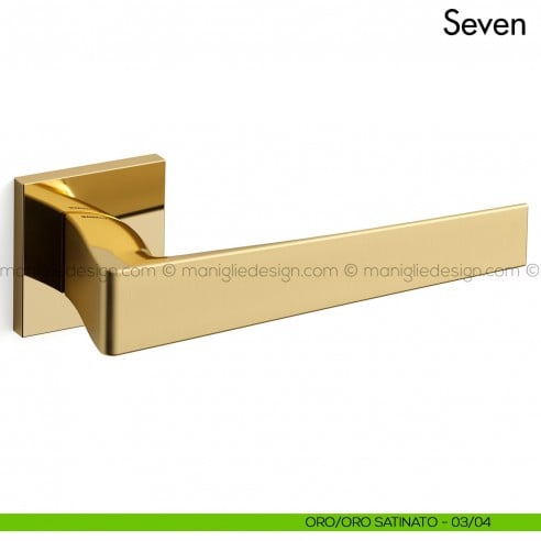 Maniglia per porta Seven Mandelli oro/oro satinato