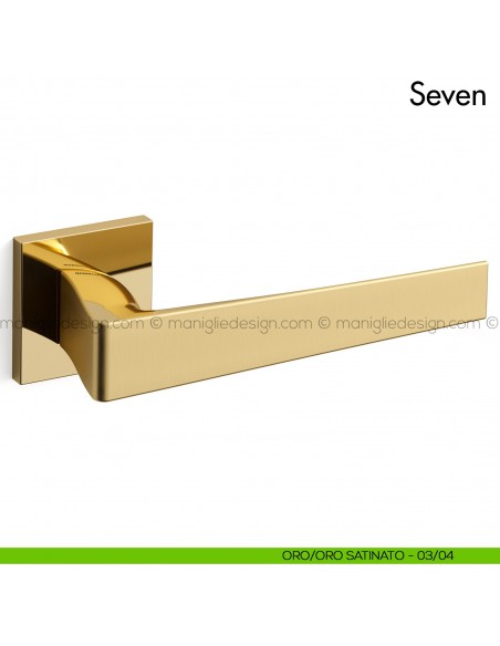 Maniglia per porta Seven Mandelli oro/oro satinato