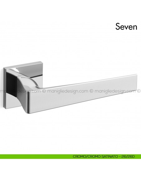 Maniglia per porta Seven Mandelli cromo/cromo satinato