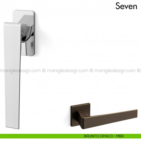 Maniglia per finestra martellina DK Seven Mandelli brunito opaco