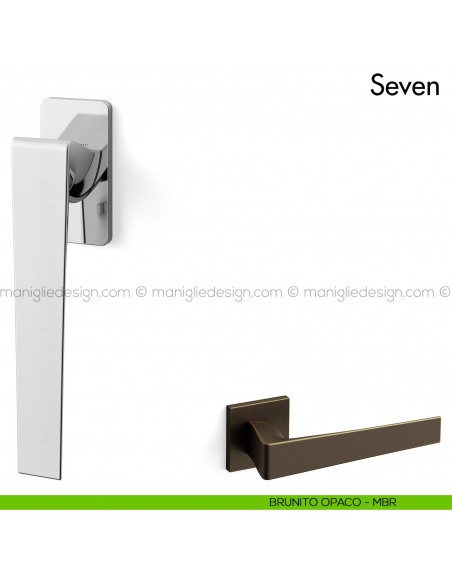 Maniglia per finestra martellina DK Seven Mandelli brunito opaco