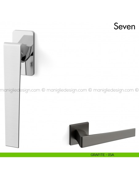 Maniglia per finestra martellina DK Seven Mandelli grafite