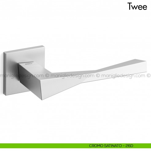 Maniglia per porta Twee Mandelli cromo satinato