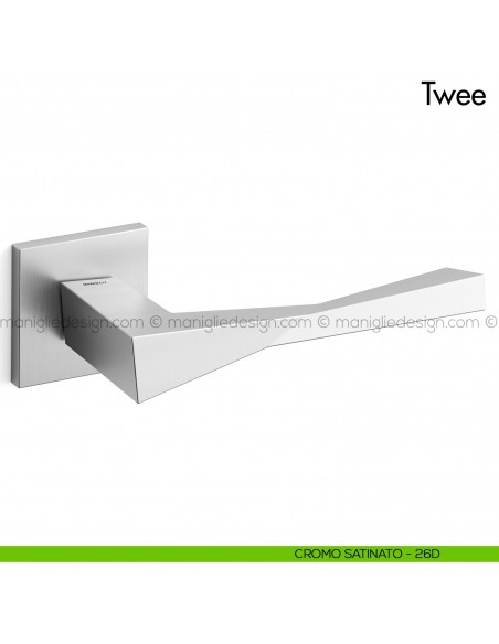 Maniglia per porta Twee Mandelli cromo satinato