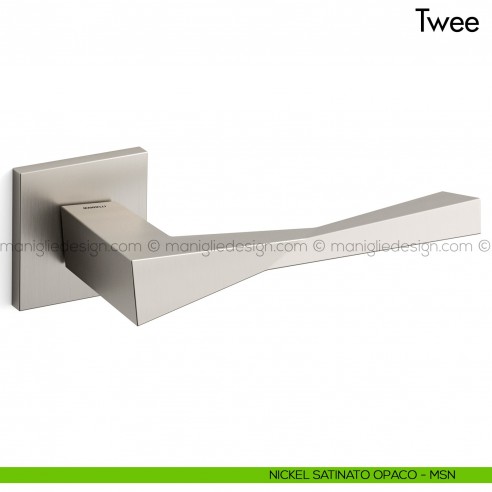 Maniglia per porta Twee Mandelli nickel satinato opaco