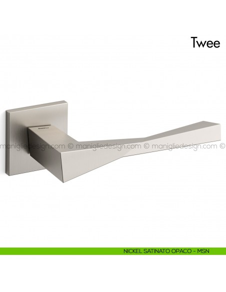 Maniglia per porta Twee Mandelli nickel satinato opaco