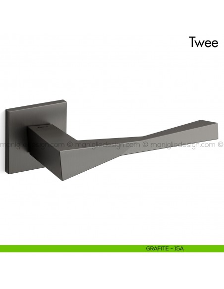 Maniglia per porta Twee Mandelli grafite