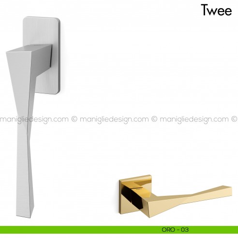 Maniglia per finestra martellina DK Twee Mandelli oro