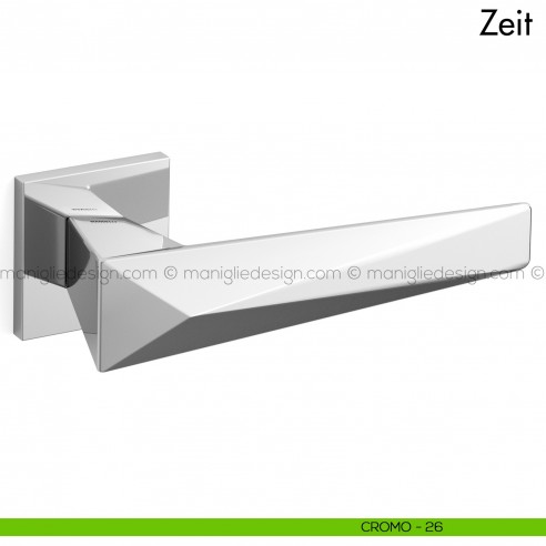 Maniglia per porta Zeit Mandelli cromo lucido