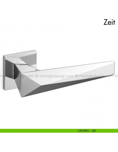 Maniglia per porta Zeit Mandelli cromo lucido