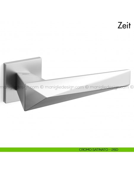 Maniglia per porta Zeit Mandelli cromo satinato