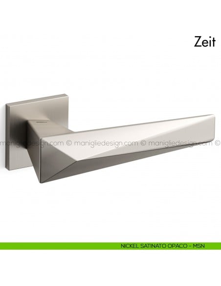 Maniglia per porta Zeit Mandelli nickel satinato opaco