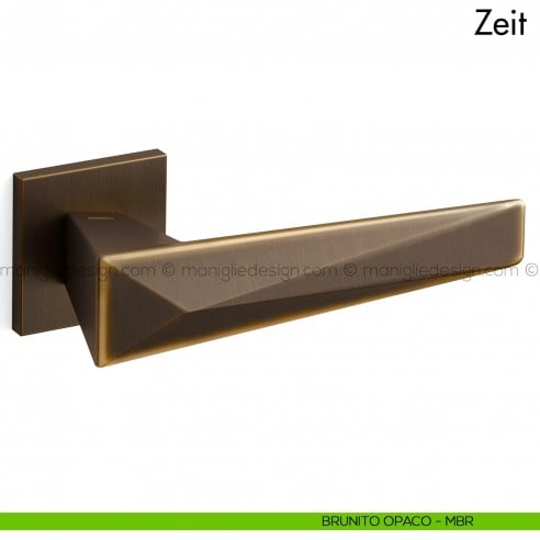 Maniglia per porta Zeit Mandelli brunito opaco
