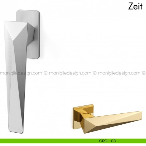 Maniglia per finestra martellina DK Zeit Mandelli oro