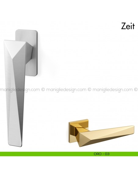 Maniglia per finestra martellina DK Zeit Mandelli oro