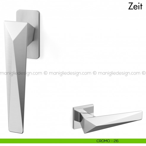Maniglia per finestra martellina DK Zeit Mandelli cromo lucido