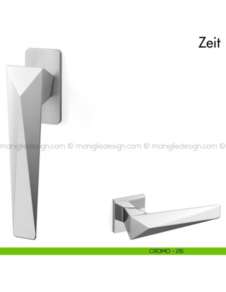 Maniglia per finestra martellina DK Zeit Mandelli cromo lucido