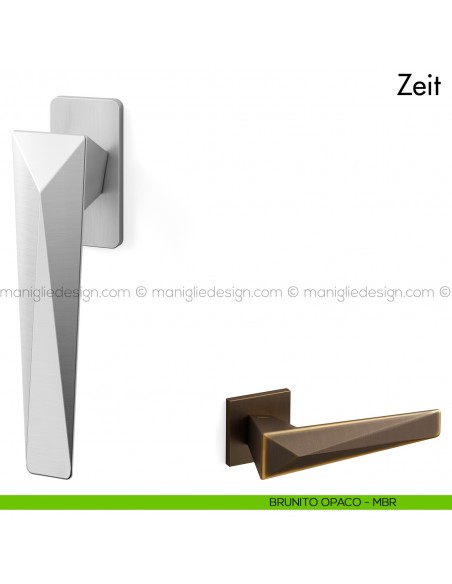 Maniglia per finestra martellina DK Zeit Mandelli brunito opaco