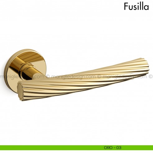 Maniglia per porta Fusilla Mandelli oro