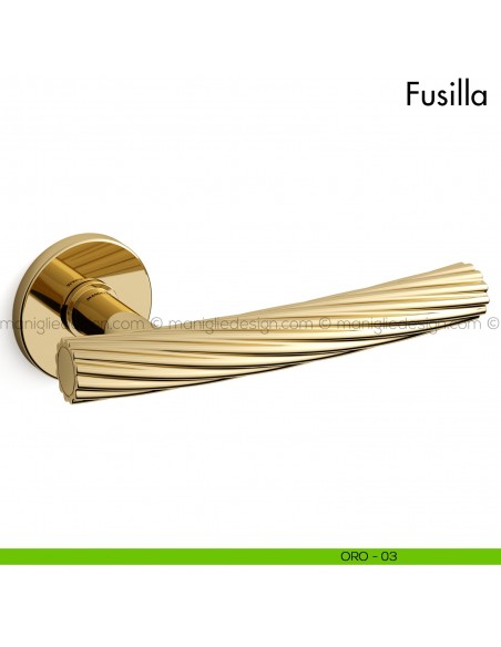 Maniglia per porta Fusilla Mandelli oro