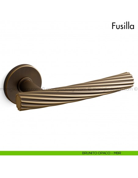 Maniglia per porta Fusilla Mandelli brunito opaco