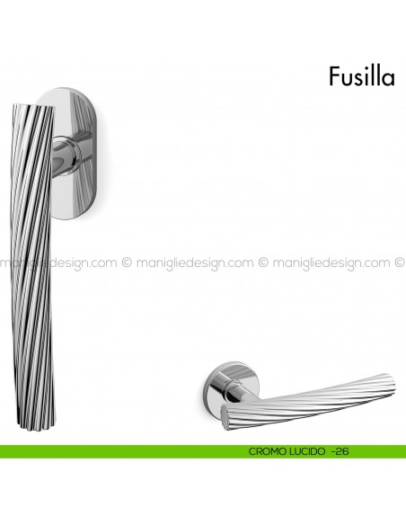 Maniglia per finestra martellina DK Fusilla Mandelli cromo lucido