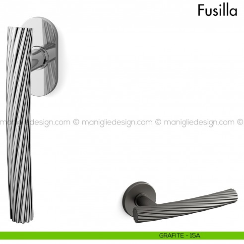 Maniglia per finestra martellina DK Fusilla Mandelli grafite