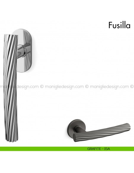 Maniglia per finestra martellina DK Fusilla Mandelli grafite