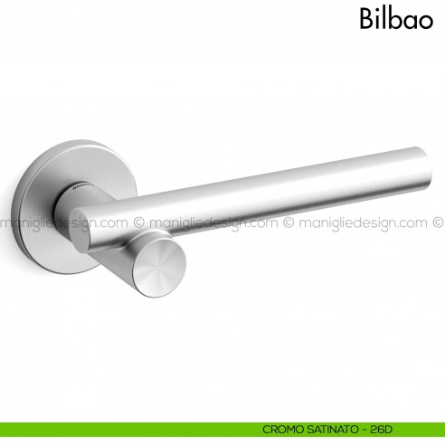 Maniglia per porta Bilbao Mandelli cromato satinato
