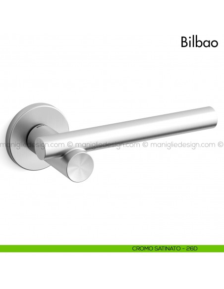 Maniglia per porta Bilbao Mandelli cromato satinato