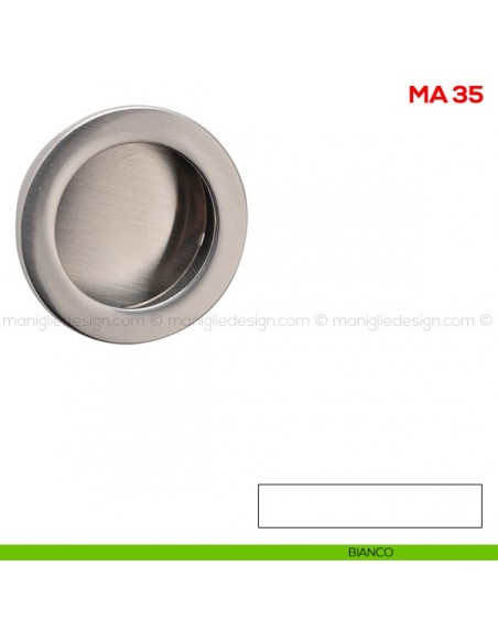 Maniglia incasso per mobile Mital MA35 bianco